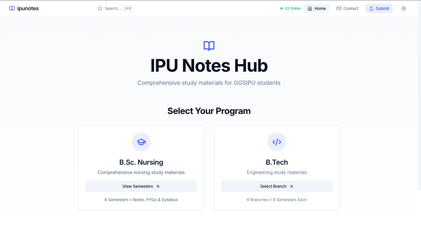 IPU Notes Project